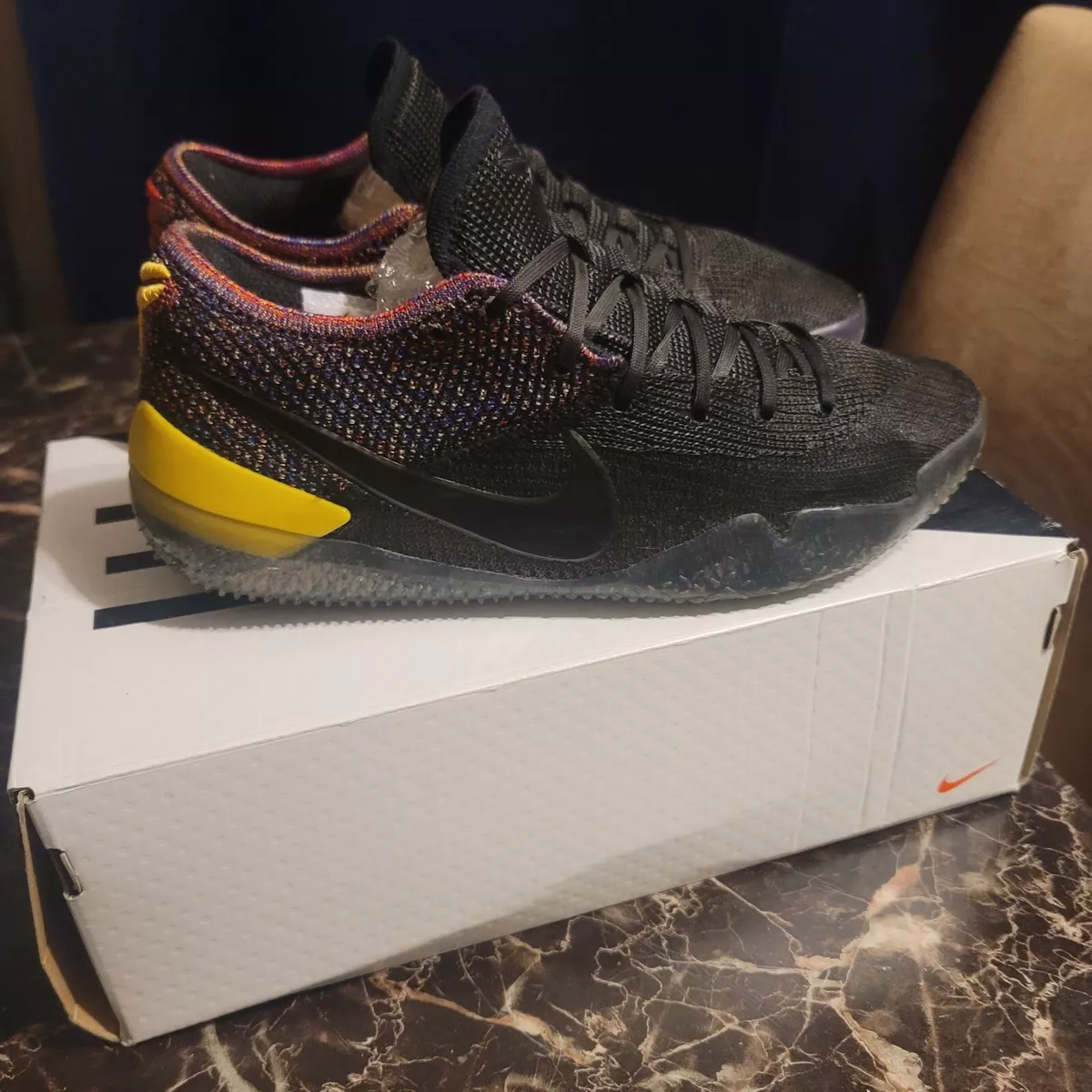 Nike Kobe AD NXT 360 Black Multi Color 2.0 AQ1087 002 Men Size 8.5