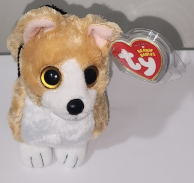 Otis 2015 Ty Beanie Babie 7in Long Corgi Dog Beanbag Toy MWMT