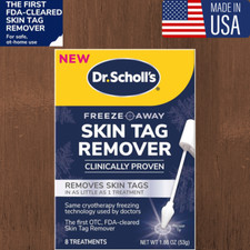 Dr. Scholl's Freeze Away Skin Tag Remover 8 Treatments Cold Freeze FDA-Cleared