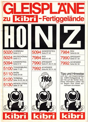 KIBRI Gleispläne zu kibri - Fertiggelände H0 - N - Z #  Jahr: 1980 # 60 seitig - Bild 1 von 2