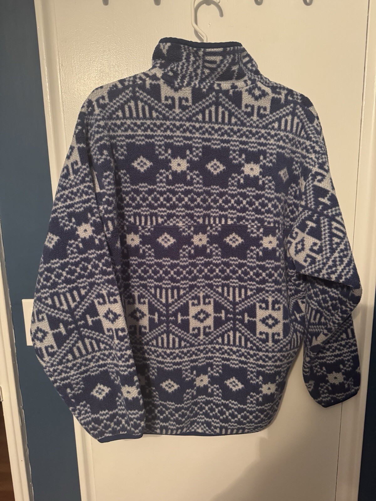 Rare VTG Patagonia Snap-T Pullover Fleece Synchilla Fair Isle L as Worn By Drake image 5