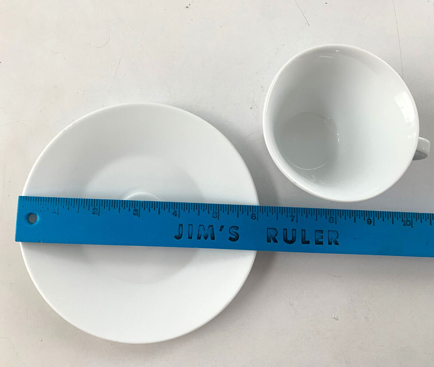 Nespresso Coffee Cup & Saucer Set Big Game White Espresso Latte Cappuccino