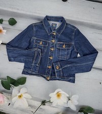 Parasuco Vintage Y2k Crop Denim Jean Jacket Grunge Punk Skate Hip Hop Size Small
