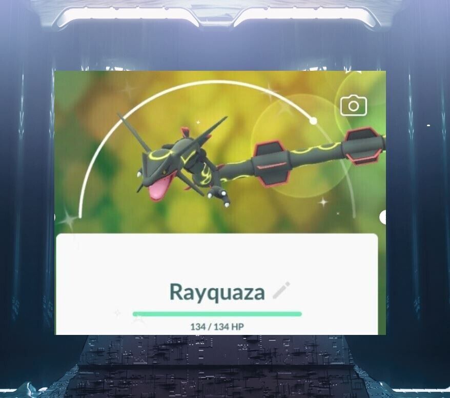 Pokémon Go shiny Rayquaza ~ WEATHER BOOSTED~ reliable service ~