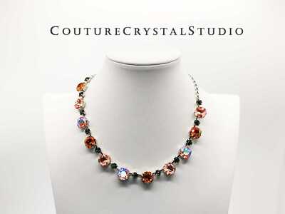 Austrian Crystal Necklace | Light Rose Austrian | Rosaline l Modern Heirloom I S