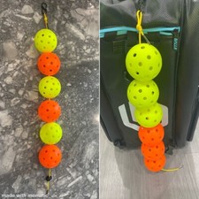 Yellow 6-ball Pickleball Bag Ball Stringer Holder Carrier Organizer Accessories