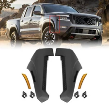 Front Bumper End Extension W/Side Marker Light Set For 2022-2024 Nissan Frontier