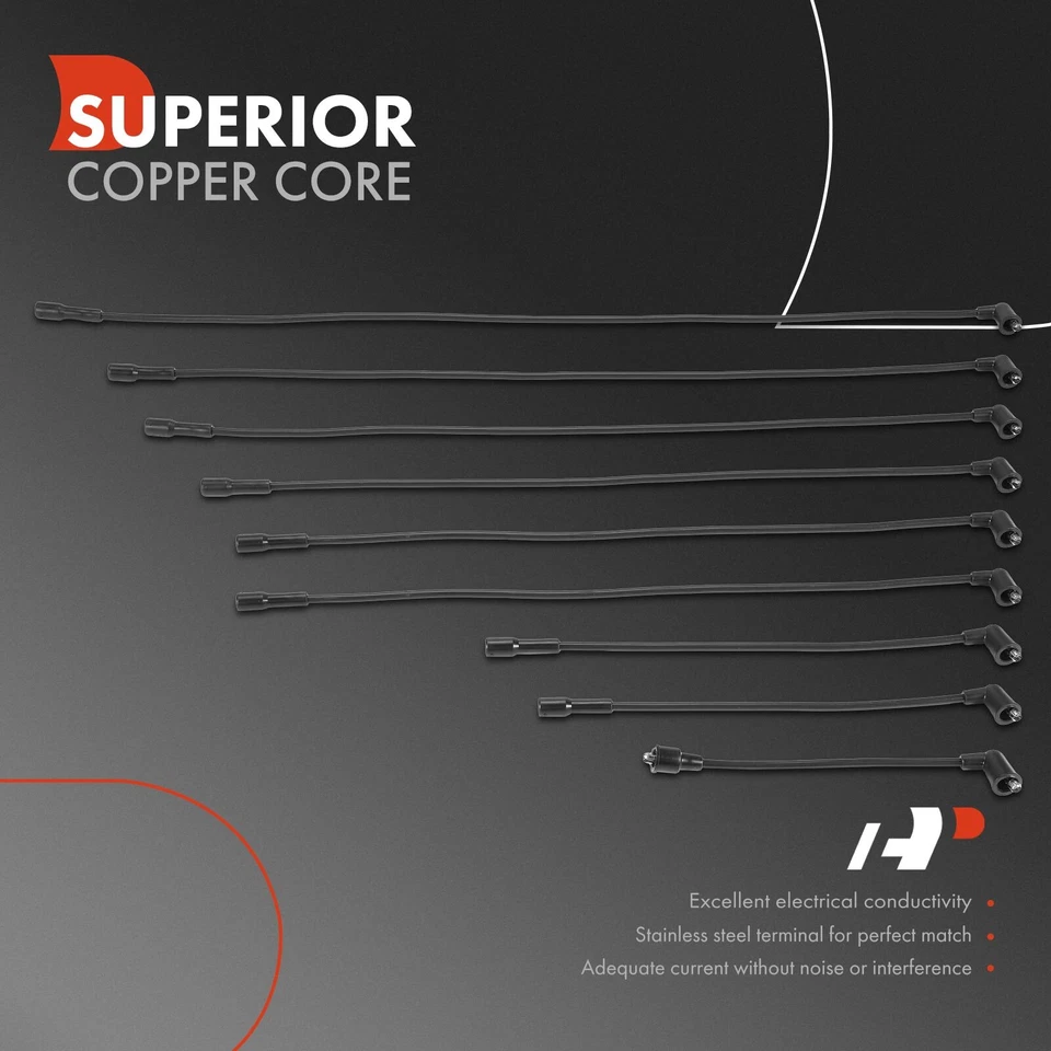 9 件火花塞电线套装适用于凯迪拉克 DeVille Calais Fleetwood 1971 - 1973 埃尔多拉多 — 第 2/4 张图片