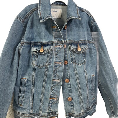 Old Navy Classic Denim Jean Trucker Jacket Women's Casual Outerwear XS Petite