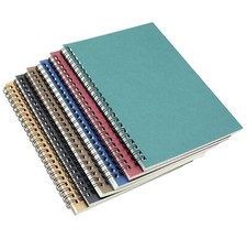 Spiral Notebook 6 Pcs A5 Craft Softcover 8mm Ruled 6 Color 60 Sheets -120 Pag...