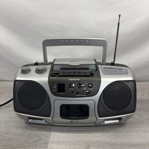 Vintage 90s AIWA CSD-ES227 Boombox - CD/Cassette/Radio - TESTED & LOUD!