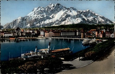 Luzern Pilatus Switzerland vintage postcard d289