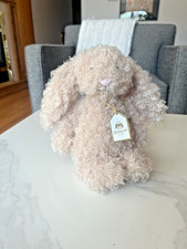 Jellycat Bashful Luxe Bunny Curly 12  NWT Retired AUTHENTIC