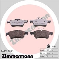 Hinterachse Zimmermann 24137.968.1 Bremsbelagsatz, Scheibenbremse FüR Cadillac,C