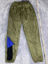 1990s Givenchy Activewear Green Mens Track Pants Windbreaker Big Medium 28x33