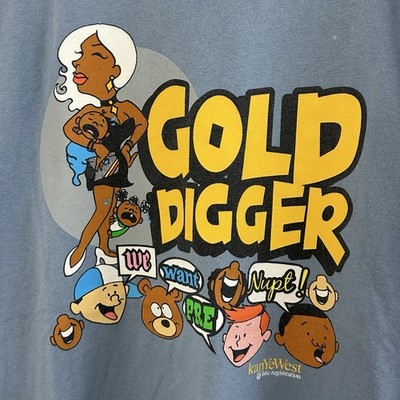 Vintage Kanye West Gold Digger T Shirt 2005 XLarge
