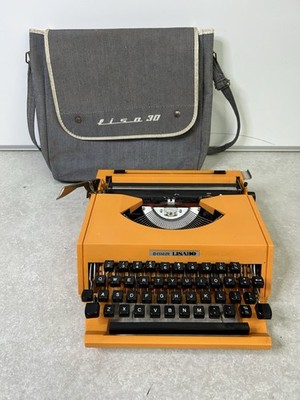 Vintage Retro Orange Esselte Lisa 30 Schreibmaschine