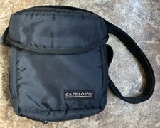 Case Logic Portable CD Player Case Padded Black Nylon Zipped Strap Vintage