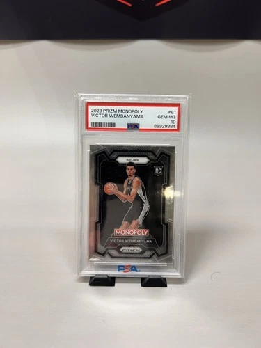 Panini 2023-24 Prizm Monopoly Victor Wembanyama #81 RC PSA 10 Spurs