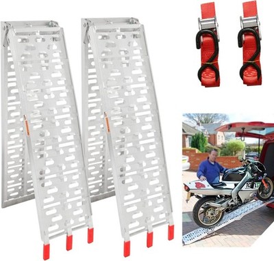 Stabile Auffahrschiene, 340kg Belastbarkeit, Rutschfestes Design, Transportrampe