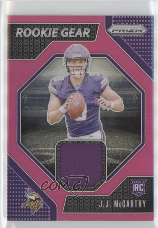 2024 Panini Prizm Rookie Gear Pink Prizm JJ McCarthy #RG-JJM 15ik