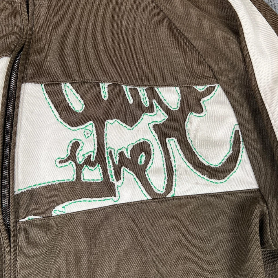 Chaqueta de Pista Quiksilver De Colección Para Hombres M Marrón Cremallera Completa Y2K Patín Surf Manga Hit Foto 4 de 4