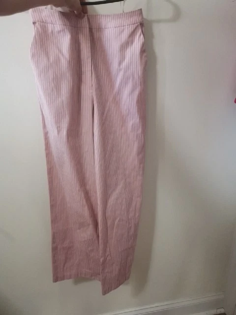 Nuevo Conjunto de Traje Blazer y Pantalones a Rayas en Rosa Blanco Informal Algodón PEQUEÑO Foto 2 de 4