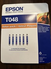 2013 New 6 Genuine Epson 48 Ink T048 T0481 T0482 T0483 T0484 T0485 T0486
