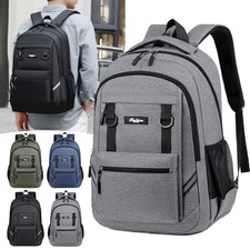 Large Laptop Backpack 35L Travel Bag School College Rucksack Work Business UK