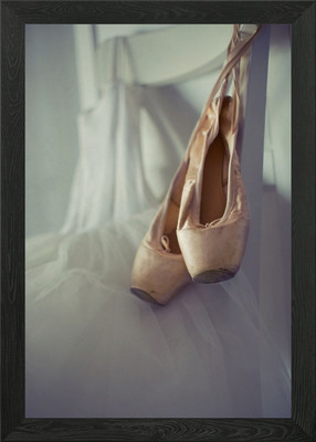 Kleid und Ballettschuhe gerahmtes Wandbild Poster Leinwandbild Bild