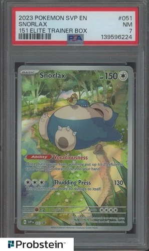 2023 Pokemon SVP En 151 Elite Trainer Box #051 Snorlax PSA 7 NM