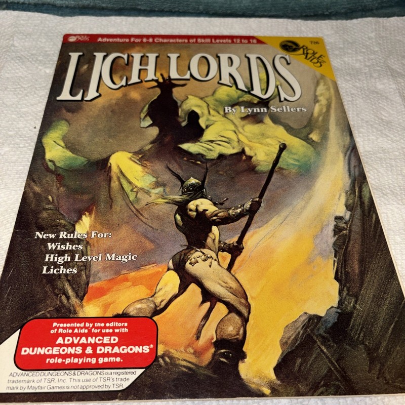 vintage Dungeons and Dragons Role Aids Lich Lords adventure module