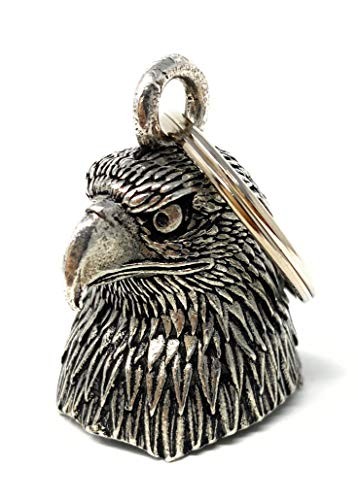 Eagle Head Motorcycle Biker Bell Accessory or Key Chain for Luck 