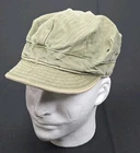 WW2 Era HBT Utility Field Cap Hat Army Military 1940s Herringbone
