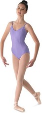 Mirella Women's Princess Seam V-Front Camisole Dance Leotard Medium, Lilac