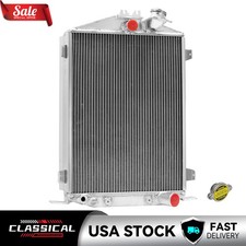 3 Rows Aluminum Radiator Fits Ford 1932 Model B Bb High Boy Chevy Motor Config 3 Rows Aluminum Radiator Fits Ford 1932 Model B Bb High Boy Chevy Motor Config