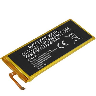 Ersatzakku für ZTE Nubia Z9 Max Li-Polymer 3,8V 2900mAh 11Wh