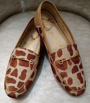 Sam Edelman Girls Loraine Mini Animal Print Loafers Size 4M New Without Box