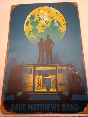 Metal Sign Dave Mathews Band Music 8x12