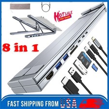 8-in-1 Docking Dock Laptop Stand Laptop Stand USBC HUB Laptop Docking Station CW
