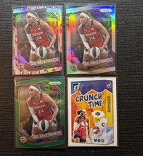 Aaliyah Edwards 2025 WNBA (4) Card Lot! Logo, Silver, Green, Crunch Time!