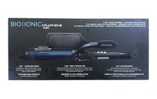 Bio Ionic Graphene Mx 1.25" Long Barrel Curling Iron and Detangling Paddle