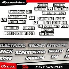 35 Magnetic Tool Box Labels Drawer Organizer Magnets Multiple Colors