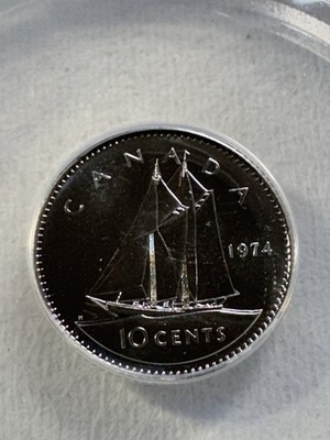 1974 Canada 10 Cents Proof Like Graded MS 67 by ANACS | eBay
