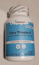 Vitacost ULTRA Vitamin K 180 Softgels Supports Bones Heart Health Complex Advanc