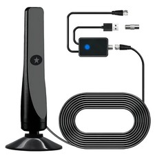 Digital TV Aerial with Amplifier Indoor Signal Booster Magnetic Base UK