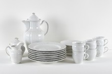KPM Berlin, Kaffeeservice Rocaille weiß, 6 Personen, 22 Teile
