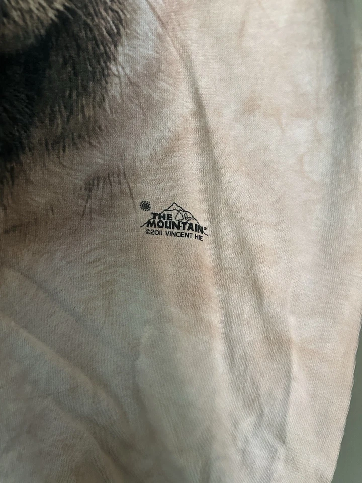 The Mountain Carlin Pug T Shirt XL Oversize Tie Dye Chien USA Animal Vintage - Photo 4/4