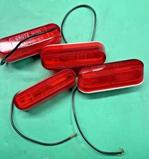 LOT OF 4🚨NOS GROTE 45252-5 RED THIN-LINE CLEARANCE MARKER LIGHT🚨SHIPS FREE🚨