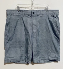 Foundry Supply Co Shorts Mens 42 Blue Pinstripe Pockets Stretch Nautical Preppy